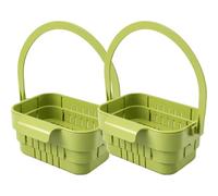 Cesta Escurridora Plegable para Fregadero con Tapa Abatible, Colador Extensible para Frutas, Verduras, Pasta y Organización de Cocina (Green)