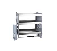 Cesta extensible para armario de cocina de tres niveles, hecha de metal resistente para armarios de pared, almacenamiento de especias y platos, capacidad de carga: 15 kg