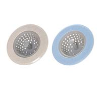 Cesta filtrante para fregadero, Protector de desagüe, filtro fregadero, tapón alcantarillado, antibloqueo, colador for cocina, for filtrar residuos(Gray+blue)
