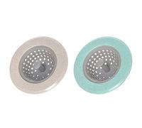 Cesta filtrante para fregadero, Protector de desagüe, filtro fregadero, tapón alcantarillado, antibloqueo, colador for cocina, for filtrar residuos(Gray+green)