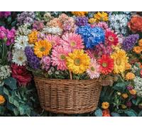 Cesta Flores Flor-2 Puzzle de 3000 Piezas, Juego de Mesa Familiar de Madera - Rompecabezas Adultos para Toda La Familia, Rompecabezas Educativo DIY y Antiestrés - Regalo de Mujer, 122 x 81 cm f0-392