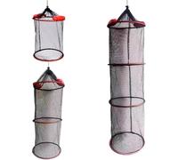 Cesta Flotante para Peces - Red de Nailon de 9,84 x 11,81 Pulgadas, Red de Viva de Secado rápido, Jaula de Cebo portátil Plegable | mar, Lago, embalse, pececillos, sanguijuelas,