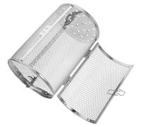 Cesta Giratoria para Asador de Acero Inoxidable, Cilindro Plata