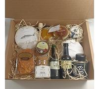 Cesta Gourmet Especial Viajeros - Alándalus Club | Caballa en conserva | Melva en conserva | Crema de queso Payoyo | Aceite de oliva virgen extra | Flor de Sal de la Bahía de Cádiz
