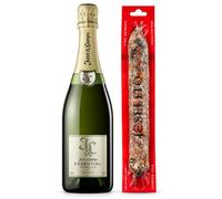 Cesta Gourmet Navidad cava Juvé & Camps Essential Xarel·lo con Chorizo Vela Joselito 1 botella 75 cl y 1 embutido