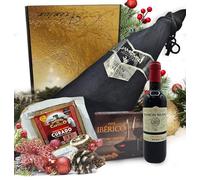 Cesta Gourmet para Regalar XXXL | Perfecta para regalar como Cesta Navidad de Empresas | Con Jamón Gran Reserva Selección + Vino Ramon Bilbao + Cuña Queso Curado Oveja + Paté al PX - Lote Navidad 2025