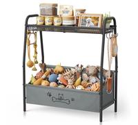 Cesta grande de juguetes para perros, contenedor de juguetes para perros con organizador de almacenamiento, caja de juguetes trapezoidal para cosas de perros, soporte de juguetes para mascotas,
