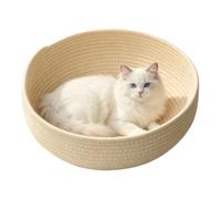 Cesta Instinct Para Gatos Cuerda Algodonera Resistente A Arañazos Y Lavable | Cesto Cama Para Gatos Tejido A Mano Para Dormitorio Salón Balcón Tienda De Mascotas Alféizar Sofá