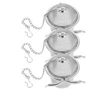Cesta Limpiadora Ultrasónica de Joyas, 3 Piezas, Acero Inoxidable | Malla Delicada Estilo Bola de Té, Diseño de Triple Compartimento, para Cadenas Delicadas y Lavadoras