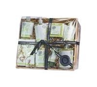 Cesta Mediana Cosmética La Chinata - Cuidado facial y corporal con Aceite de Oliva Virgen Extra - Incluye Jabón, Distintas Cremas, Champú, Gel de Baño, Gel Exfoliante y Acondicionador Capilar