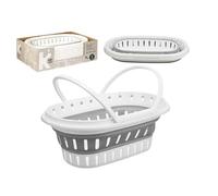 Cesta Multiusos CC19200(53) Blanco Gris Polipropileno TPR 58 x 23 x 38 cm Plegable (6 Unidades) - Marca: BigBuy Home - EAN: 4899888772644