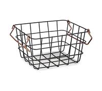 Cesta Negro Cobre Acero (18,5 x 12,5 x 24,5 cm)