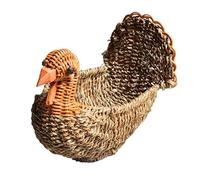 Cesta - Organizador de escritorio en forma de pavo para piezas pequeñas | Cesta para presentación y servir de, para armarios de cocina, fiestas, Pascua, patatas, pan, galletas