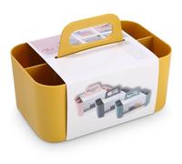 Cesta Organizadora con Asa, Cesta Multiusos de PláStico con 5 Compartimentos, Cesta de Limpieza Apilable Cesta Portátil para Manualidades Cesta de Escritorio para Maquillaje,Manualidades, Baño,Cocina