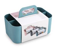 Cesta Organizadora con Asa, Cesta Multiusos de PláStico con 5 Compartimentos, Cesta de Limpieza Apilable Cesta Portátil para Manualidades Cesta de Escritorio para Maquillaje,Manualidades, Baño,Cocina