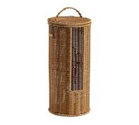 Cesta organizadora de baño, diseño cilíndrico tejido a mano para diseños de gran capacidad, contenedor de almacenamiento, decoración de estante de baño, caja de almacenamiento a prueba de polvo