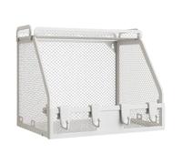 Cesta organizadora de pared, almacenamiento de alambre vegetal resistente, organizador de pared para el hogar, cocina, aperitivos, frutas, verduras, cosméticos, 32,5 x 27 x 24 cm