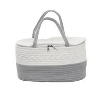 Cesta Organizadora Para Bebés - Portátil De Gran Capacidad, Contenedor De Almacenamiento De Pañales Con Cuerda De Algodón, Organizador De Viaje | Cesta Versátil Para Guardería, Para Padres, Niño