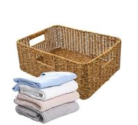 Cesta para almacenamiento, contenedor doméstico rústico | Cesta de almacenamiento de ratán sintético - para armario, lavandería, baño, dormitorio, cocina, despensa o dormitorio