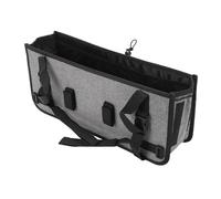 Cesta para andador con portavasos, bolsa plegable gran capacidad tela Oxford gris, organizador estable compatible with andadores estándar, nunca se inclina, para personas mayores