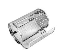 Cesta para Asar Cesta para Horno de Acero Inoxidable Bandeja para Hornear Eléctrica Parrilla Tambor Giratorio Accesorios para Freidora de Aire Cesta Giratoria para Asador para Horno Tuercas(plata)