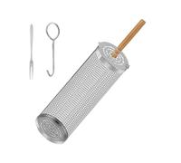 Cesta para barbacoa, cesta para barbacoa, parrilla portátil para barbacoa, portátil, antiadherente, cesta para carne, carne, carne, verduras, pollo asado, pescado, para