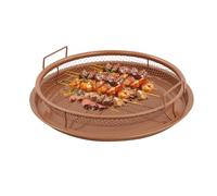Cesta para barbacoa con chapa antiadherente, acero al carbono, 30 cm, para horno
