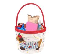 Cesta para bicicleta infantil, cuerda de algodón, diseño de perro , almacenamiento de manillar, cesta de bicicleta, para playa, ciclismo, montaña, comestibles, niño y niña