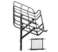 Cesta para bicicleta, soporte de carga de metal de gran capacidad, con cierre rápido, cesta frontal extraíble para carreteras, montañismo, desplazamientos, de compras, baloncesto, fútbol