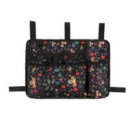 Cesta para caminar con portavasos para adultos, plegable, organizador de transporte, bolsa de almacenamiento resistente al agua, accesorios para personas mayores, ancianos, discapacitados (trébol)