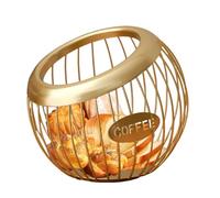 Cesta para cápsulas de café - Contenedor para cápsulas de café 20x18,5 cm, porta gofres, recipiente para café | Metal con diseño hueco, organizador de gran capacidad para tazas K, casa y bar