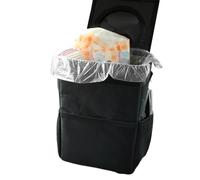 Cesta para coche plegable - Organizador colgante a prueba de fugas | Cubo de basura impermeable para asiento trasero | Contenedor de residuos reutilizable y bolsa de almacenamiento de viaje con