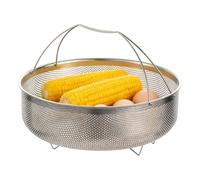Cesta para cocinar al vapor, herramienta de cocina de rejilla con asa, rejilla de vapor de acero inoxidable, para casa, cocina, apartamento, preparación diaria de alimentos, planificación de nutrición
