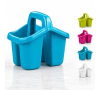 Cesta para cubiertos para lavavajillas con 2 compartimentos, soporte para cubiertos para lavavajillas, cesta de goteo para cubiertos, organizador de cubertería, cesta para cubiertos de repuesto, 4