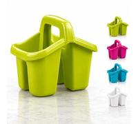 Cesta para cubiertos para lavavajillas con 2 compartimentos, soporte para cubiertos para lavavajillas, cesta de goteo para cubiertos, organizador de cubertería, cesta para cubiertos de repuesto, 4