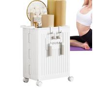 Cesta para esterilla de yoga, moderno soporte para esterilla de yoga, contenedor de almacenamiento para esterilla de yoga, organizador plegable con ruedas, organizador de almacenamiento de esquina