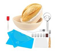 Cesta para fermentar pan, Cesta de prueba Banneton, paquete ratán 5 u 8 piezas, varios tamaños(23x8-8pcs)