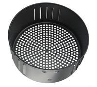 Cesta para freidora de aire y bandeja para hornear hecha de hierro fundido para asar utensilios de cocina con filtro inferior de drenaje de aceite, apto para lavavajillas (3,5 L)