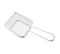 Cesta para Freír de Acero Inoxidable, Mini, Plata, Mango Ergonómico | Drenaje Uniforme de Aceite, Bordes Suaves y Limpieza Fácil, Adecuado para Verduras y Noodles en Cocina