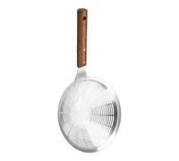 Cesta para freír patatas fritas Colador grande de cocina acero inoxidable con mango madera(Grande)