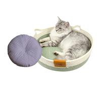 Cesta Para Gato,Accesorios Para Animales Trenzados Con Alfombra,Lindas Camas Para Gatos Y De Sueño Para Cachorros | Para Gatito Conejo Perros Pequeños Snack Almacenamiento