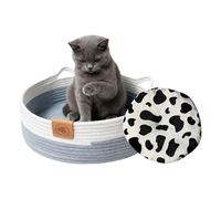 Cesta para gatos - lavable con alfombra | Cama cesta para perro pequeño y gato - para perro interior conejo pequeño todas las estaciones, dormitorio, salón, dormitorio, juguete y