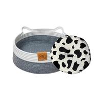 Cesta para gatos | lavable con alfombra | Camas lindas para gatos y de sueño para cachorros - para perro interior conejo pequeño perro todas las estaciones dormitorio salón