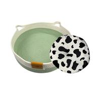 Cesta para gatos lavable - nido lavable con alfombra, cama de sueño para mascotas y cesta redonda para gatos | para gatito cachorro perros pequeños animales todas las estaciones interior dormitorio