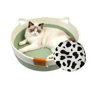 Cesta para Gatos Lavable, Tejido de Cuerda de algodón,Cama Cesta para Perro pequeño y Gato | para Gatito Conejo pequeño Perro Juguete Almacenamiento de bocadillos Interior Dormitorio salón