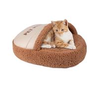 Cesta para gatos, Niche Doudou con manta | Nicho de sueño suave y cálido envolvente para mascotas, comodidad relajación, invierno y viaje de descanso