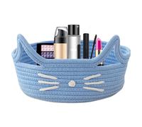 Cesta Para Gatos - Organizador De Cuerda De Algodón Trenzada, Gestión Doméstica De Alto Rendimiento, Decoración Estética Natural De Alta Claridad, Cesta De Juguetes De Temas Animales | Solución