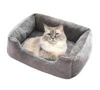 Cesta para gatos, rectángulo lavable, para cachorro, suave de peluche, calmante y calentador, sofá para dormitorio, salón, perra, suelo al aire libre, patio y balcón