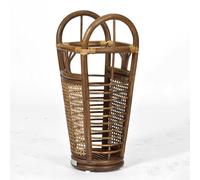 Cesta para Guardar Paraguas, Bastones y más. Estilo rústico. Soporte para sombrillas de Mimbre Tejido para organizar la Entrada.