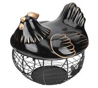 Cesta Para Huevos Contenedor Cesta Para Huevos, Soporte Para, Estante De Almacenamiento, Funcional Metal Para, Dispensador Para Encimera Cocina Sólido Recolección(Black)